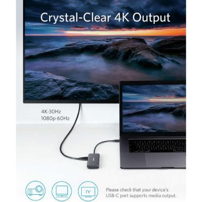 Docking station ANKER PowerExpand A8334HA1, USB-C na 2x USB-A, 1x HDMI, 1x micro SD card, 1x SD