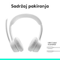 Slušalice LOGITECH Zone 300, bežične, BT, bijele