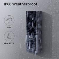Pametno bežično zvono 360 Video Doorbell X3, 8GB, WiFi, 5MP UHD, 5000mAh, sivo