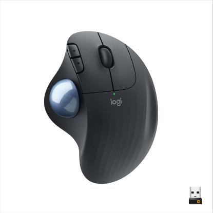 Miška LOGITECH Ergo M575, optički, 2000dpi, trackball, bežični, USB, sivi