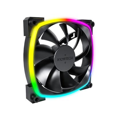 Ventilator MONTECH AX120 PWM, 120mm, 1600 okr/min, RGB, črni