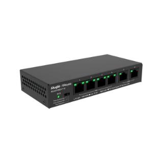 Switch RUIJIE-REYEE RG-ES106D-P V2, 10/100 Mbps, 4xPoE, 6-port, crni