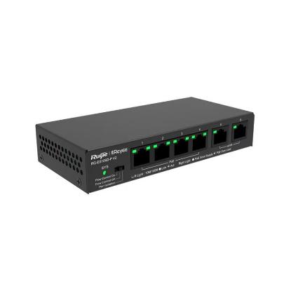 Switch RUIJIE-REYEE RG-ES106D-P V2, 10/100 Mbps, 4xPoE, 6-port, crni