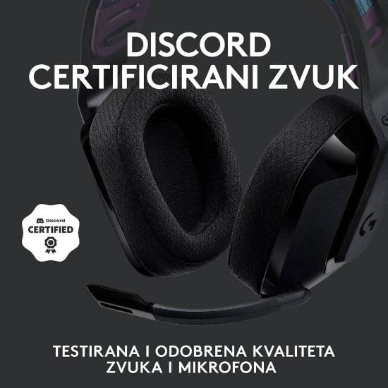 Slušalice LOGITECH Gaming G535 Lightspeed, bežične, crne