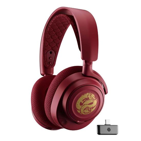 Slušalice STEELSERIES Arctis Nova 7 Dragon Edition, bežične, crvene