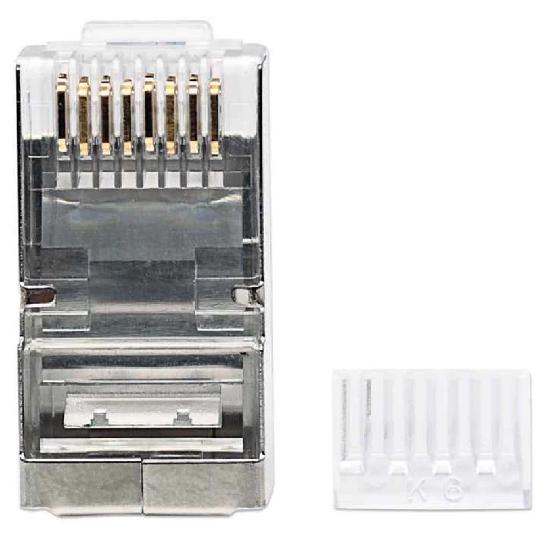 STP konektor INTELLINET CAT6, RJ45, modularni, trostruki zupčasti terminal - 90 komada
