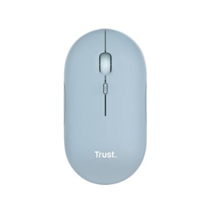 Miška TRUST Puck, optički, bežični, BT, 1600dpi, modri