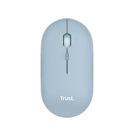 Miška TRUST Puck, optički, bežični, BT, 1600dpi, modri
