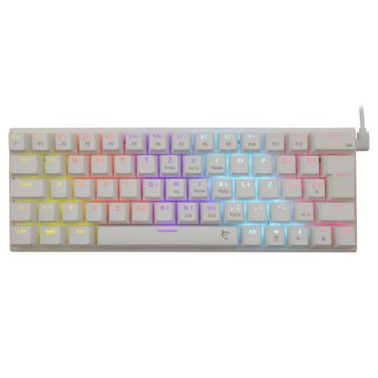 Tipkovnica WHITE SHARK GK-002122 Wakizashi, RGB, plavi switch, mehanička, UK/HR, bela, USB