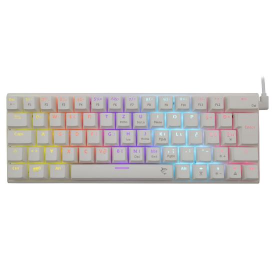 Tipkovnica WHITE SHARK GK-002122 Wakizashi, RGB, plavi switch, mehanička, UK/HR, bela, USB