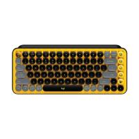 Tipkovnica LOGITECH POP Keys, mehanička, brezžična, US Layout, USB, žuto/črna