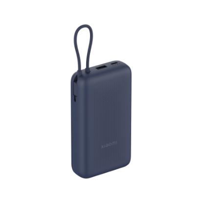 Mobilni USB punjač XIAOMI 33W Power Bank 20000 mAh, ugrađeni kablovi, USB-A, USB-C, plavi