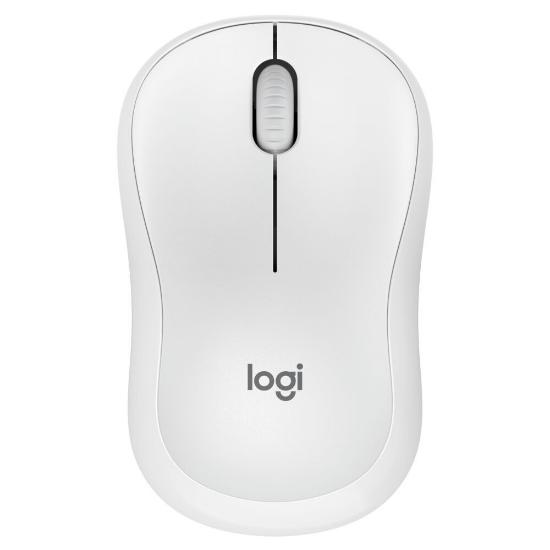 Miška LOGITECH M240 Silent, optički, bežični, Bluetooth, beli
