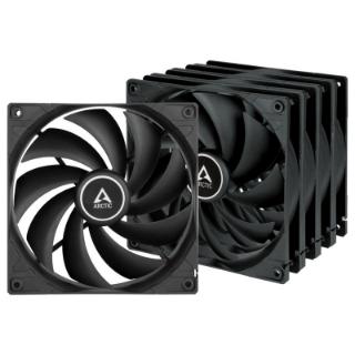 Ventilator ARCTIC F14 Black, 140mm, 1350 okr/min, 5 pack, črni