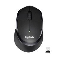 Miška LOGITECH M330 Silent Plus, optički, 1000dpi, bežični, črni, USB