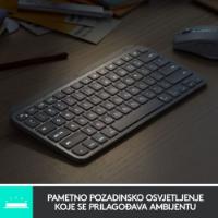 Tipkovnica LOGITECH MX Keys mini, brezžična, BT, roza