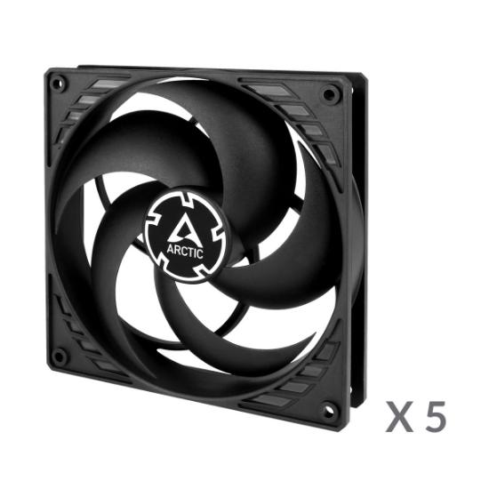 Ventilator ARCTIC P14 VP (5 komada u pakiranju), 140mm, 1700 okr/min, črni