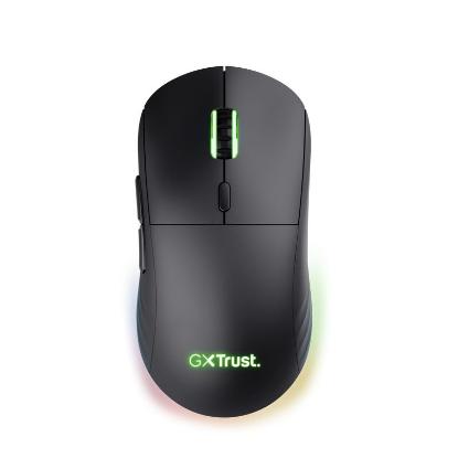 Miška TRUST GXT 927 Redex+, RGB, optički, bežični, 25600dpi, črni