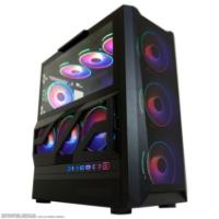 Ohišje LC POWER 900B Lumaxx Gloom ARGB, MIDI, ATX, črno, 7 ventilatora, bez napajalnika