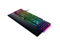 Tipkovnica RAZER BlackWidow V4, mehanička, Green switch, RGB, HR/US Layout, črna, USB