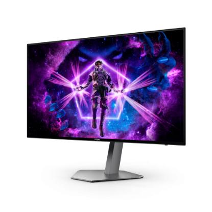 Gaming monitor 26.5" AOC Agon AG276QZD, QHD, OLED, 240Hz, 1ms, 1000cd/m2, G-Sync, pivot, zvočnici, črni