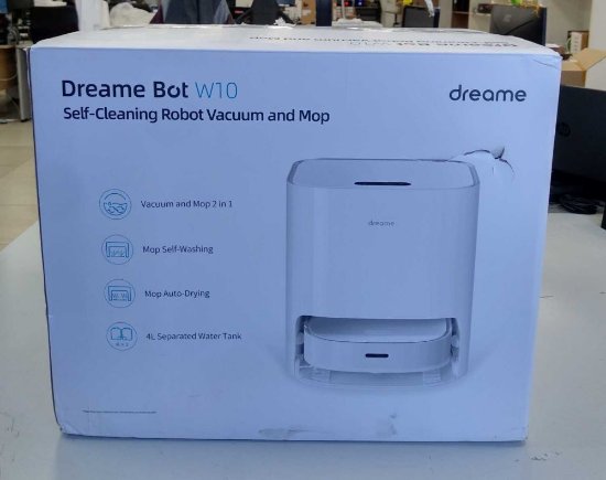 RABLJENI - Robotski usisavač DREAME W10, sa stanicom za samočišćenje, bijeli