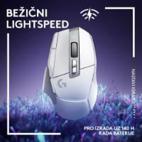 Miška LOGITECH Gaming G502 X Lightspeed, optički, 25000dpi, bežični, beli, USB