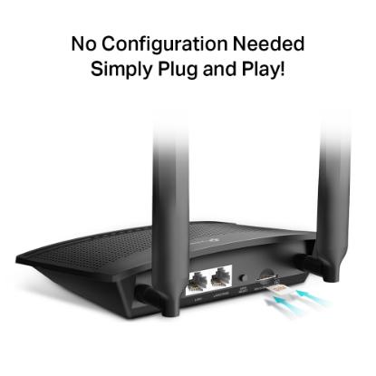 Router TP-LINK TL-MR100, 2-port switch 10/100, bežični 4G LTE router, 2x odvojiva antena