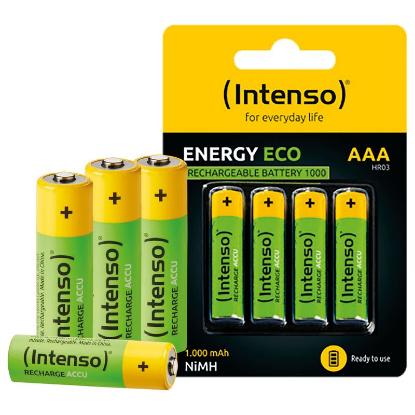 Baterije INTENSO AAA HR03, NiMH, punjive, 1.2 V, 1000 mAh, 4kom