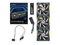 Ventilator LIAN LI UNI FAN SL Wireless, ARGB, 120mm PWM, 3-pack komplet + krmilnik, črni