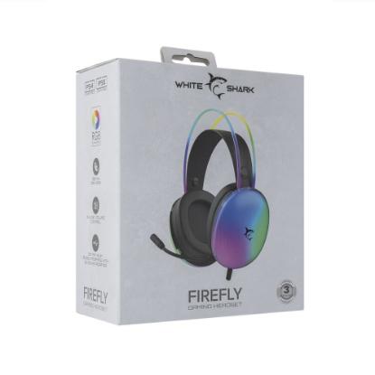 Slušalice WHITE SHARK GH-2342 Firefly, LED, crne