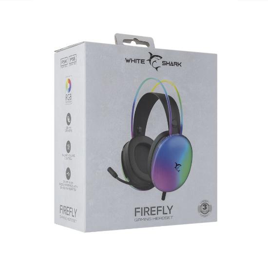 Slušalice WHITE SHARK GH-2342 Firefly, LED, crne