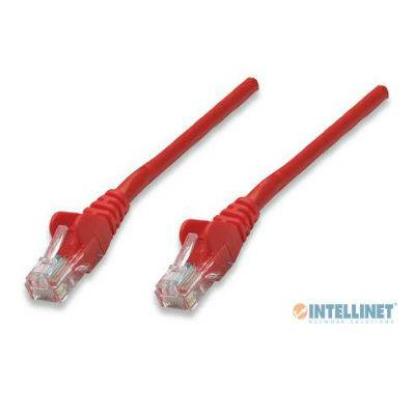 Kabel INTELLINET, patch CAT5e, U/UTP, crveni, 2m
