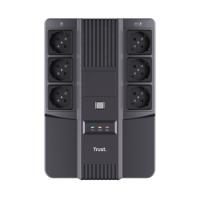 UPS TRUST Maxxon, 800VA, 360W, 6 šuko, crni