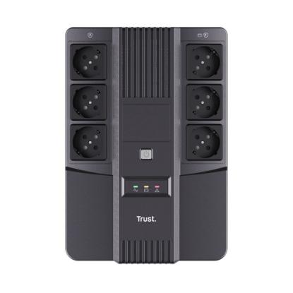 UPS TRUST Maxxon, 800VA, 360W, 6 šuko, crni