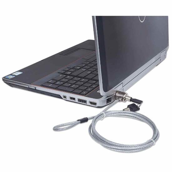 Sigurnosni kabel MANHATTAN, kensington lock za laptop, ključ, 1.5m