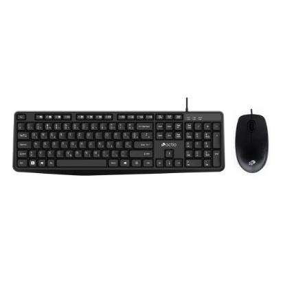 Tipkovnica + miška OCTIO KM100U, črni, USB