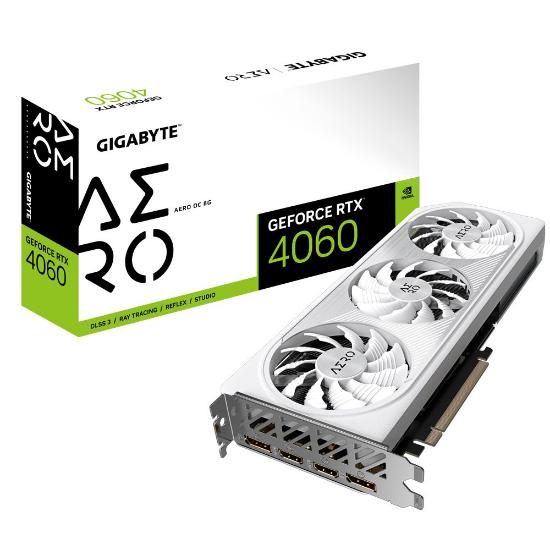 Grafična kartica GIGABYTE GeForce RTX 4060 Aero OC, 8GB GDDR6