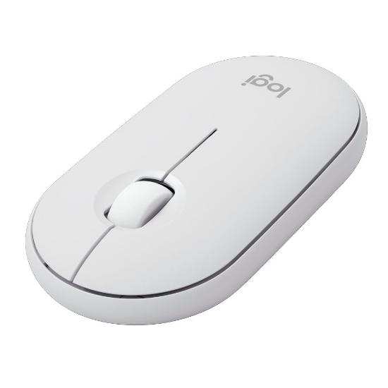 Miška LOGITECH M350s Pebble 2, optički, BT, beli