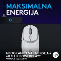 Miška LOGITECH G309 Lightspeed, optički, bežični, 25600dpi, beli