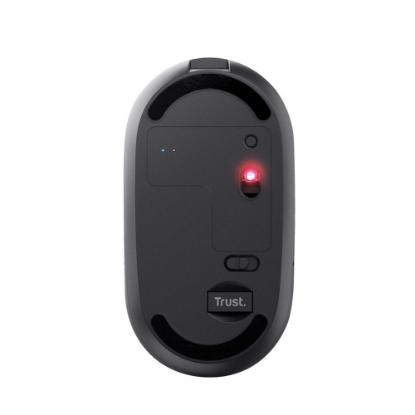 Miška TRUST Puck, optički, bežični, BT, 1600dpi, črni