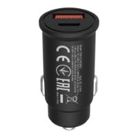 Auto punjač CANYON C-20-03, USB-A, USB-C, QC 3.0, PD, crni