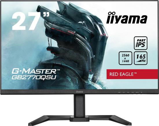 Gaming monitor 27" IIYAMA G-Master GB2770QSU-B5, QHD, IPS, 165Hz, 1ms, 400cd/m2, FreeSync, pivot, zvočnici, črni