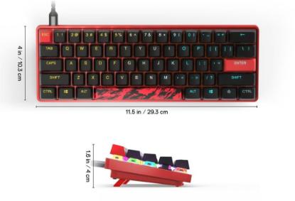 Tipkovnica STEELSERIES Apex 9 Mini Faze Clan, RGB, mehanička, OptiPoint switch, US layout, USB, crveno-črna