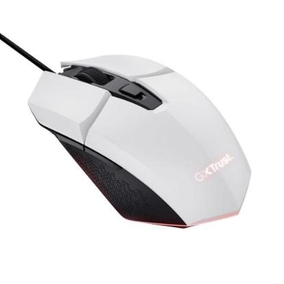 Miška TRUST GXT 109W Felox, RGB, optički, 6400dpi, beli