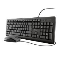 Tipkovnica + miška TRUST Primo, USB, UK layout, črna