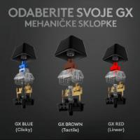 Tipkovnica LOGITECH Gaming G513 Carbon, RGB, mehanička, GX Brown Tactile, US layout, črna