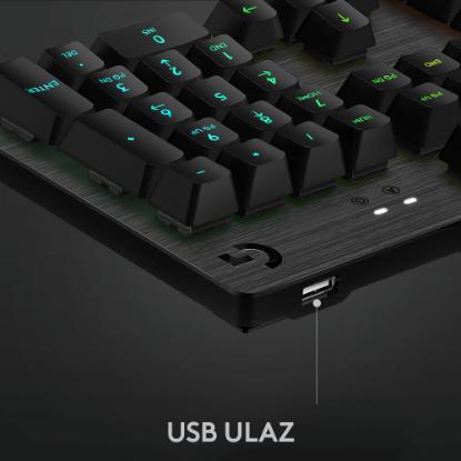 Tipkovnica LOGITECH Gaming G513 Carbon, RGB, mehanička, GX Brown Tactile, US layout, črna