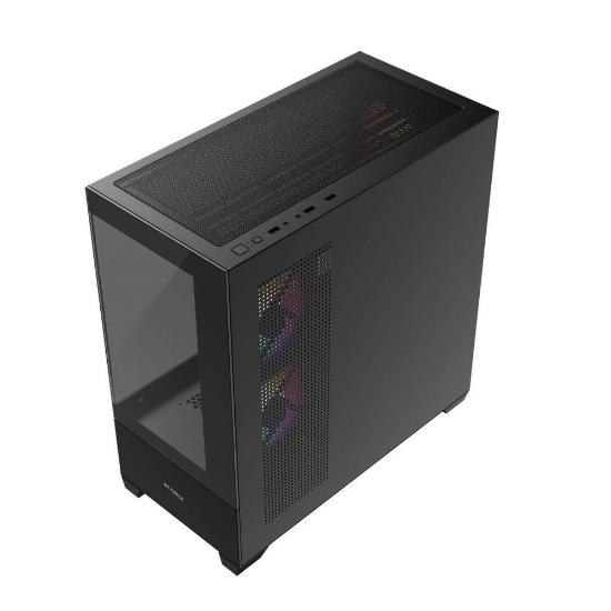 Ohišje BIT FORCE SPARK ARGB-TG3, MIDI, ATX, črno, bez napajalnika