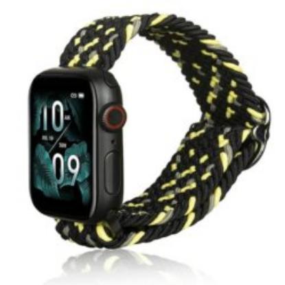 Zamjenski remen BELINE Textile za Apple Watch 42/44/45/49mm, crno-žuti